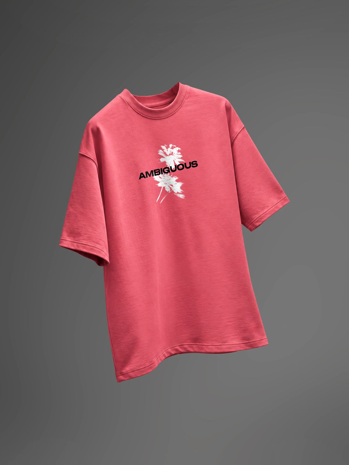 Ambiguous Unisex Pink Oversized T-Shirt