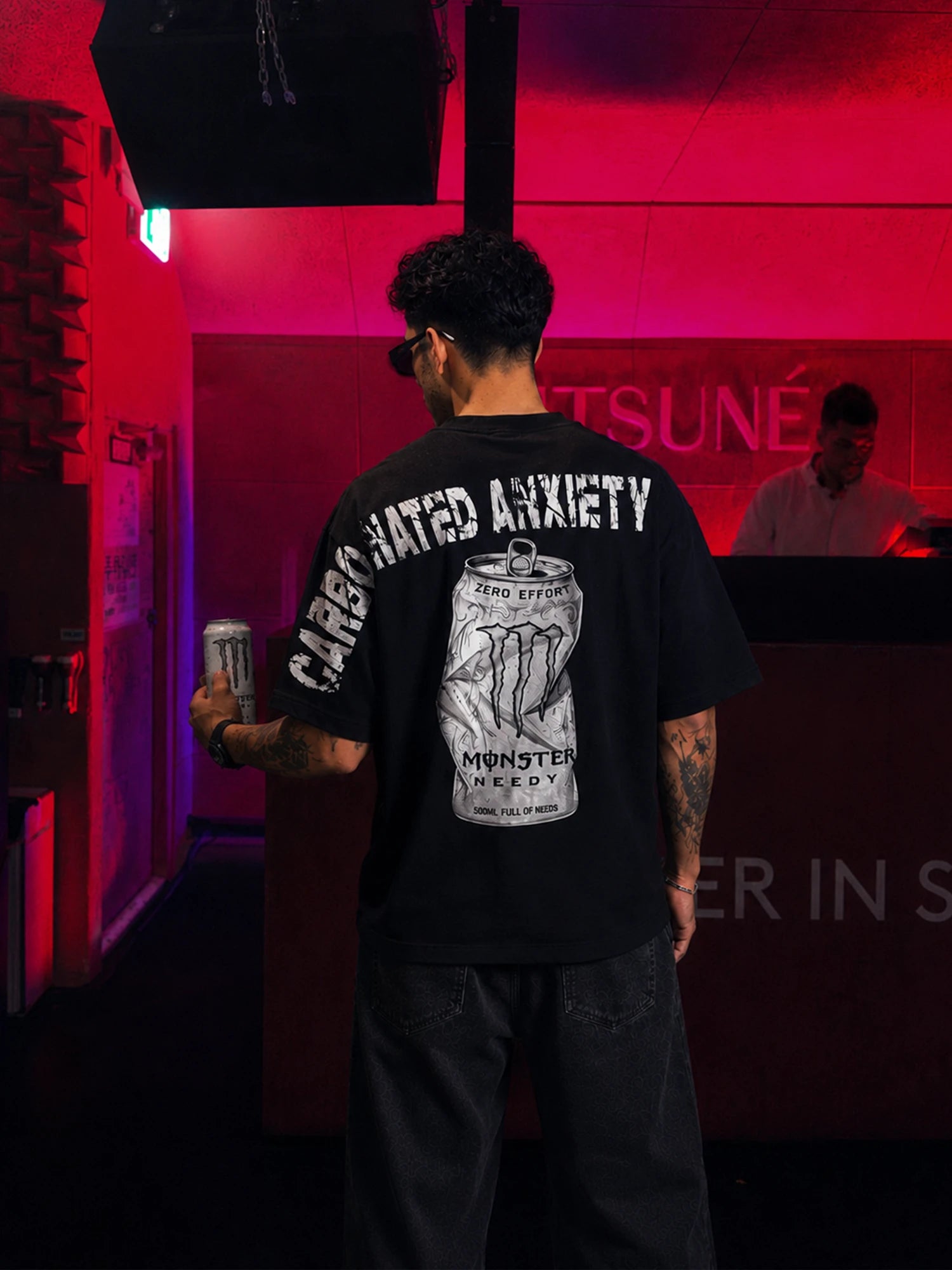 The Monster Energy Unisex Black Oversized Tshirt