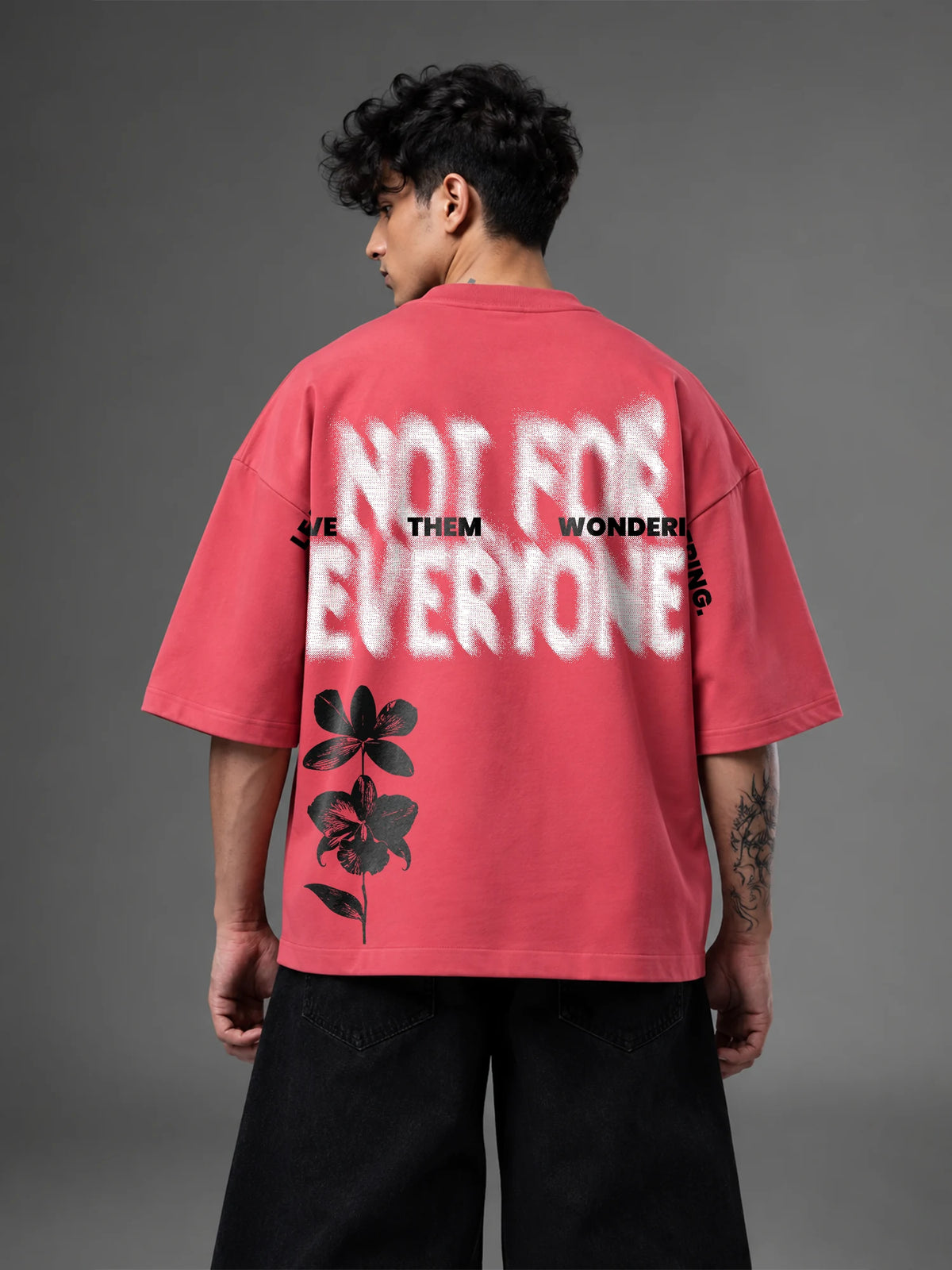 Ambiguous Unisex Pink Oversized T-Shirt