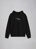 The Duality Unisex Black Oversized Fit Fleece Hoodie