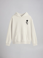 Dark Rose Unisex Off-White Oversized Fit Fleece Hoodie