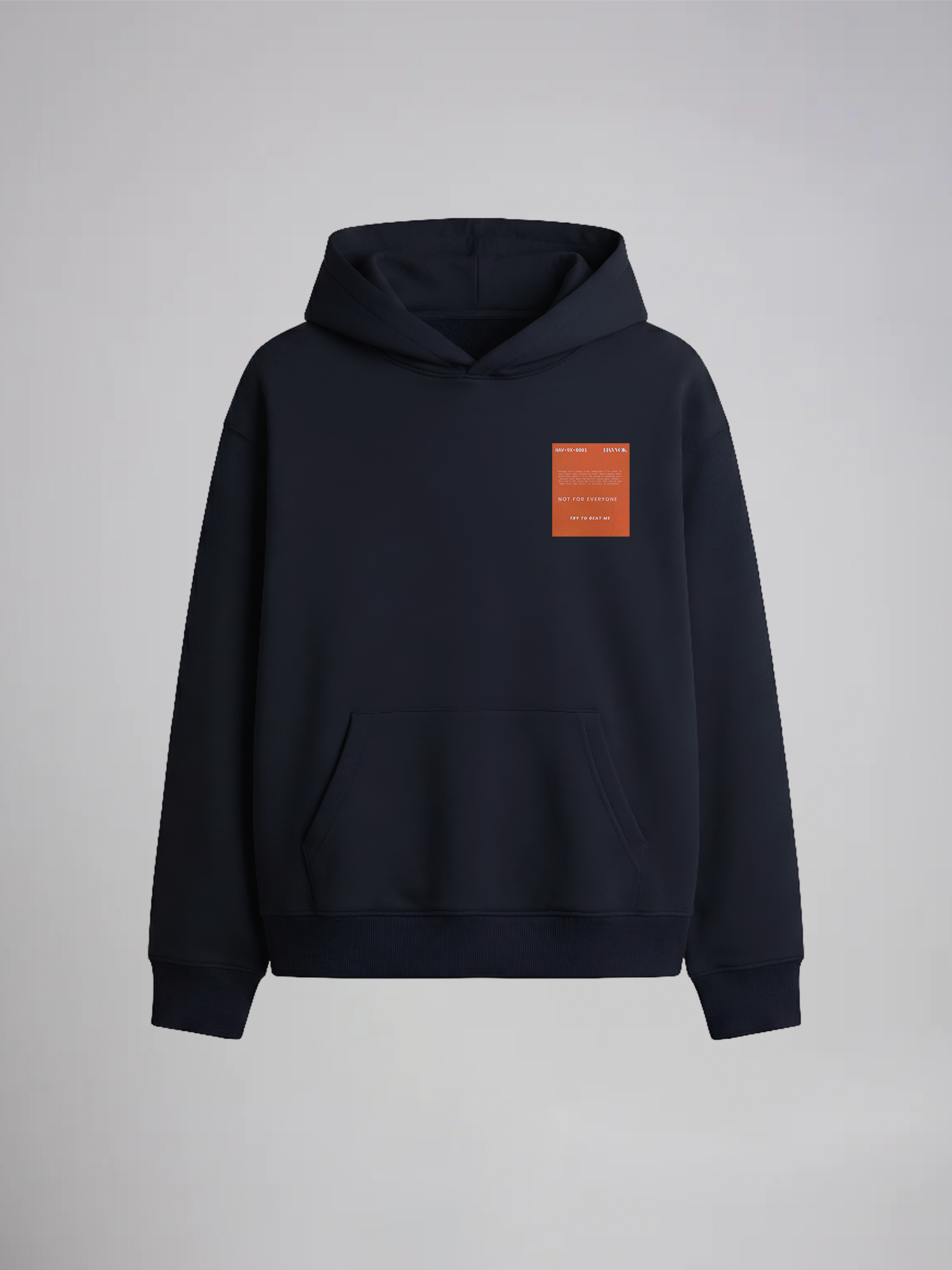 The Frame Unisex Navy Blue Oversized Fit Fleece Hoodie