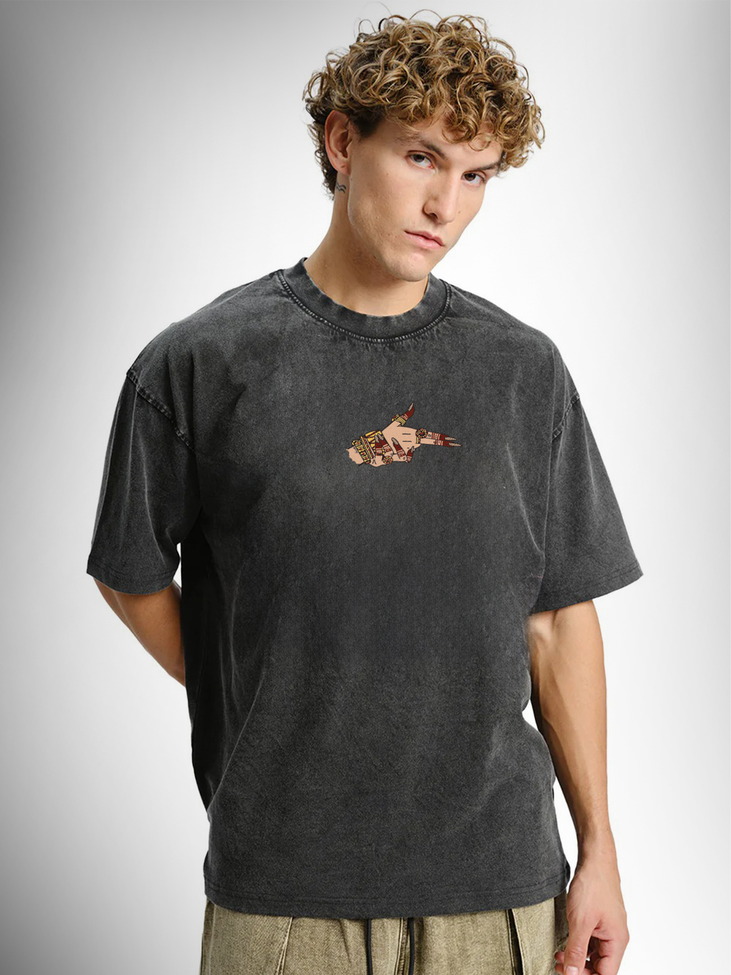 The Feminist Unisex Black Acid Wash Tshirt