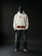 Astitva Unisex Off White Oversized Fit Fleece Hoodie