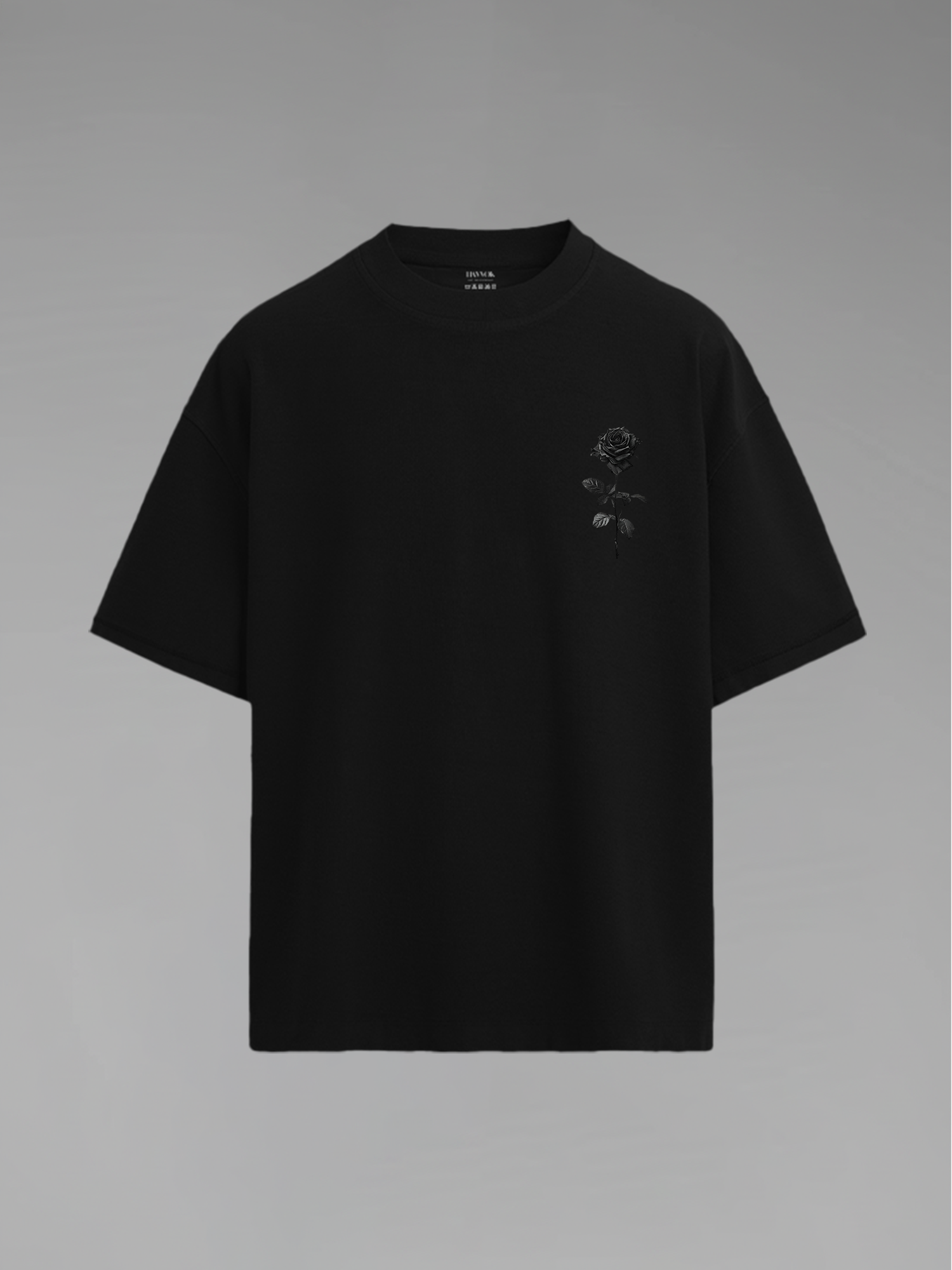 Dark Rose Black Tshirt