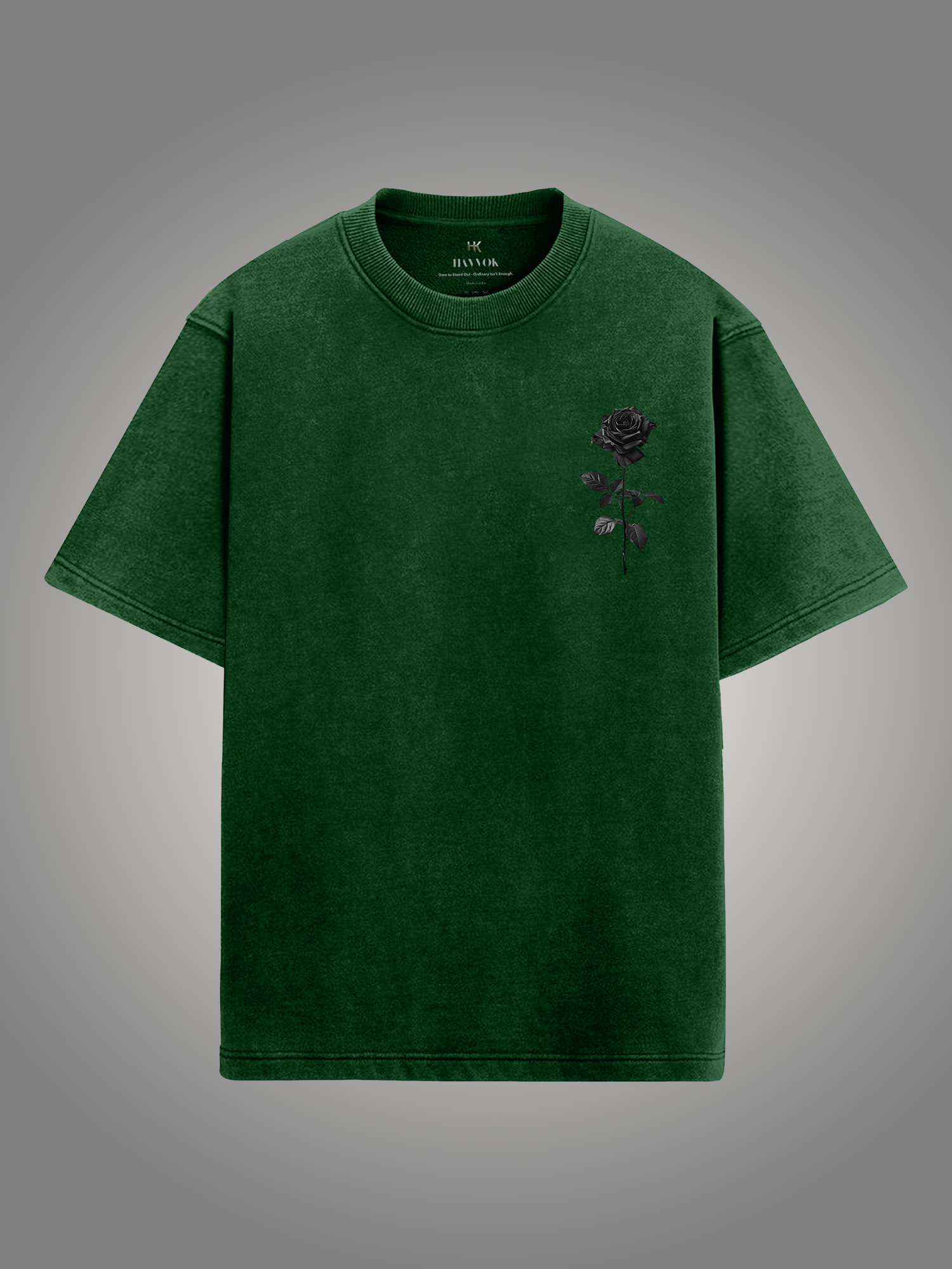 Dark Rose Tshirt - GREEN