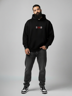 Sinister Skull Men's Black Oversized Fit Fleece Hoodie