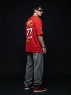 The Havvok Racing Unisex Red Oversized T-Shirt