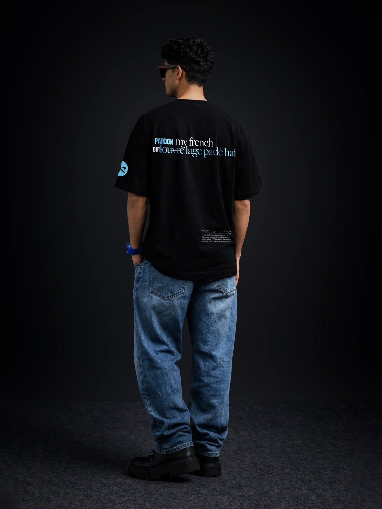 The Pardon Unisex Black Oversized Tshirt