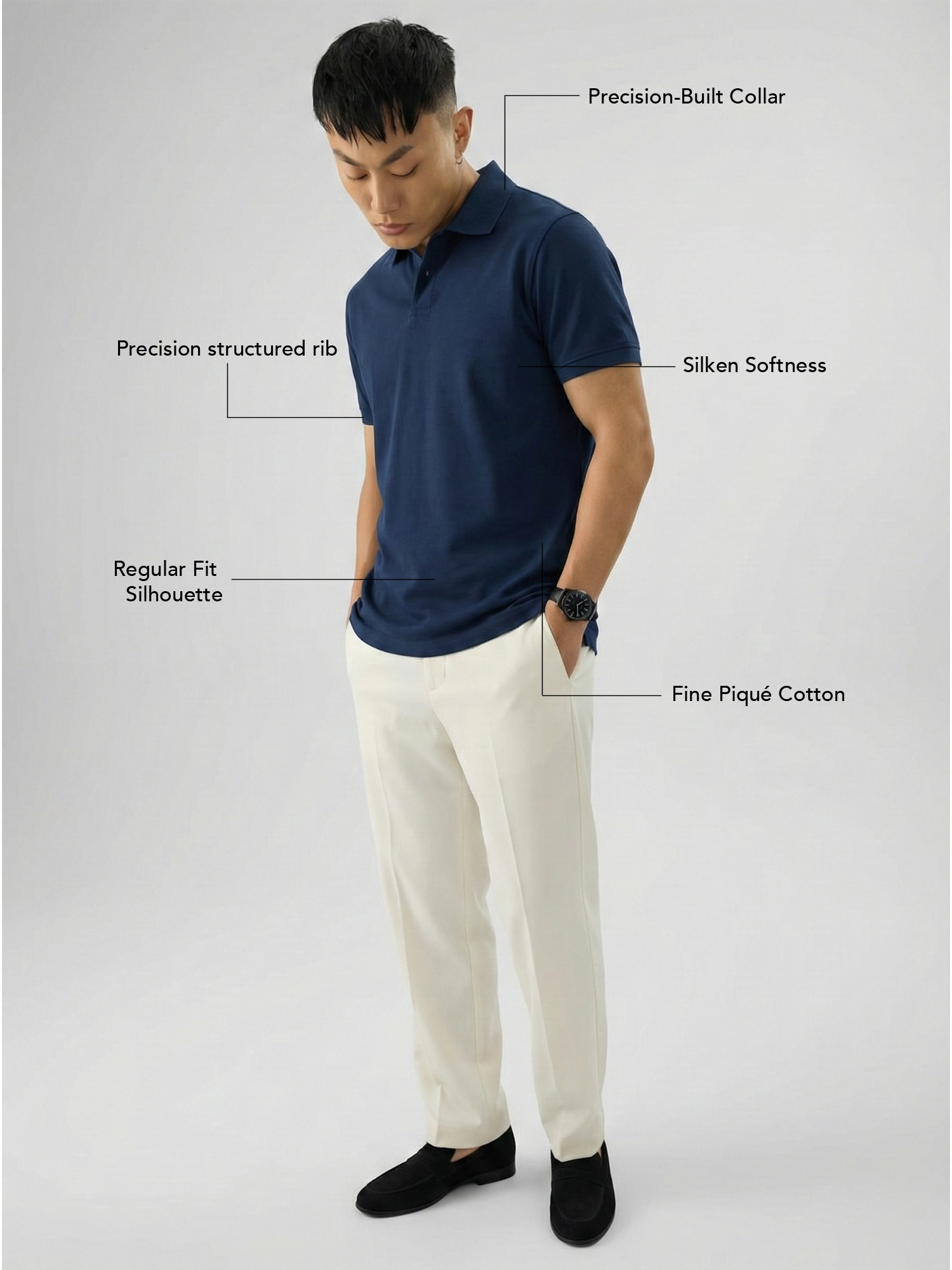 Classic Navy-Blue Unisex Polo