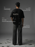 Eclipsed Dreams Unisex Black Oversized T-Shirt