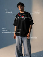 The Kisses Unisex Black Oversized T-Shirt