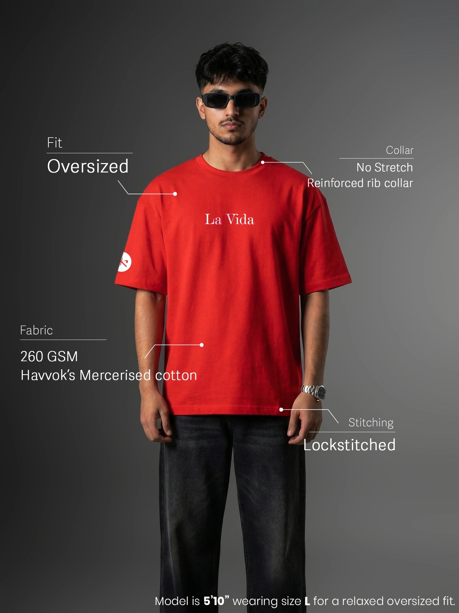 The Final Act Unisex Red Oversized T-Shirt