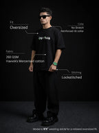The Baddiemeister Unisex Black Oversized T-Shirt