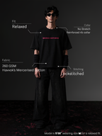 The Millennials Unisex Black Oversized T-Shirt