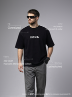 The Karma Unisex Black Oversized T-Shirt