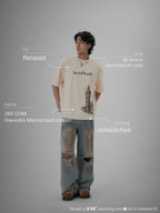 The Vintage Unisex Off-White Oversized T-Shirt