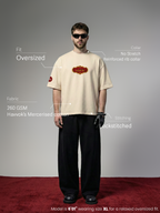 Same Clown Unisex Off-White Oversized T-Shirt