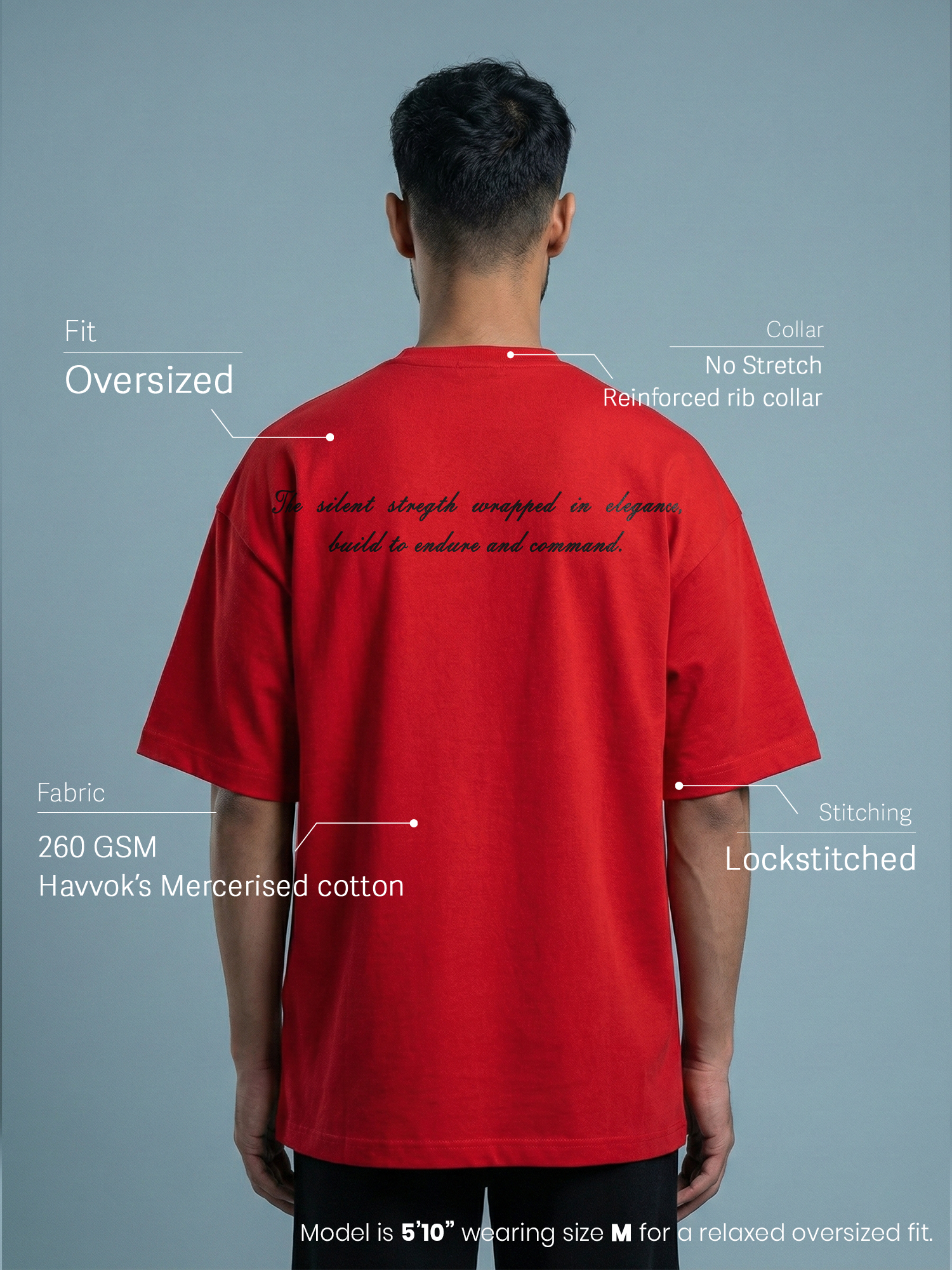 Black Panther Unisex Red Oversized T-Shirt