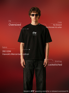 The Niyat Unisex Black Oversized Tshirt