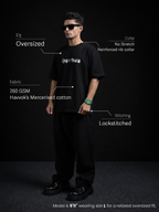 The Baddiemeister Unisex Black Oversized T-Shirt