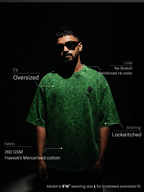 Dark Rose Unisex Green Oversized T-Shirt