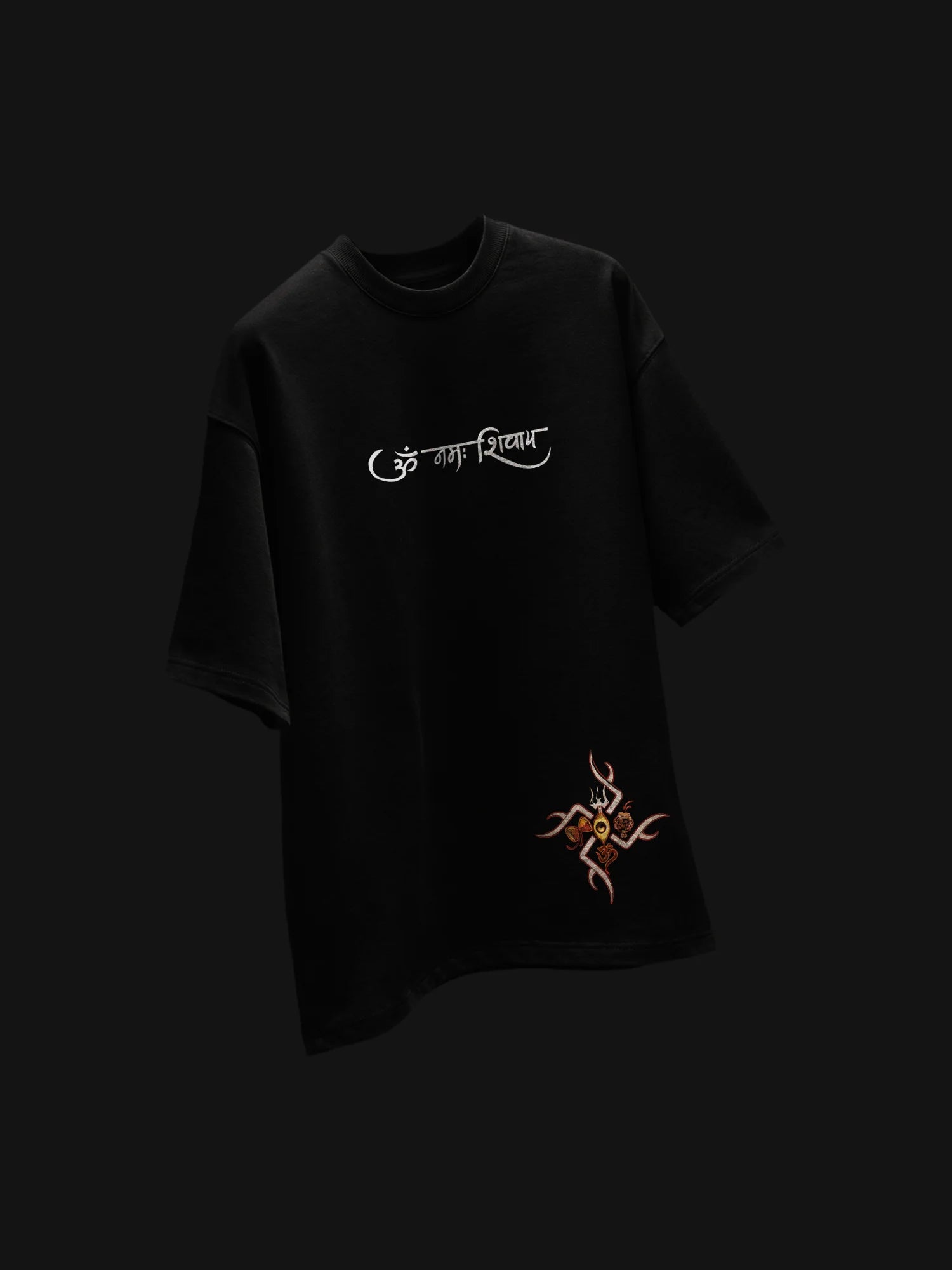 The Rudra Unisex Black Oversized T-Shirt