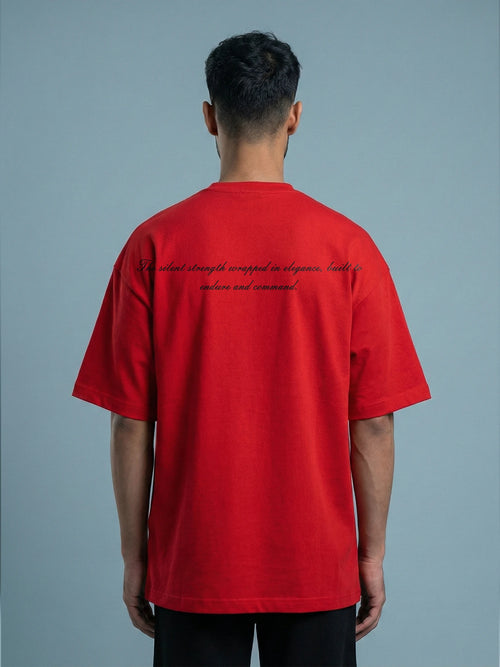 Black Panther Unisex Red Oversized T-Shirt