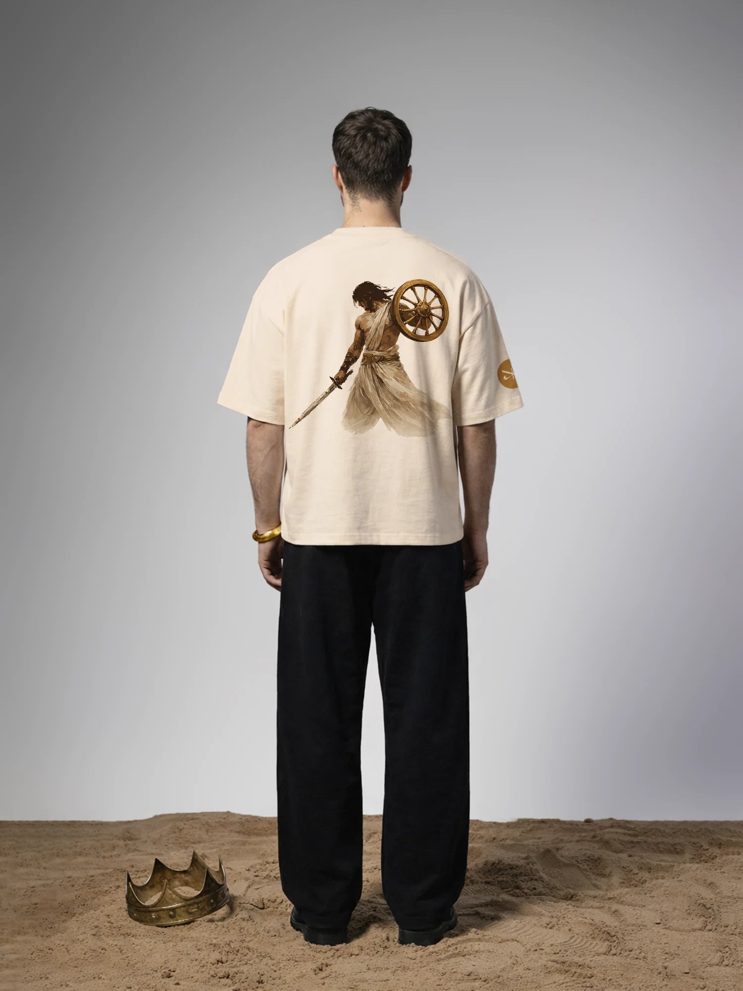 The Dharamveer Unisex Off-White Oversized T-Shirt