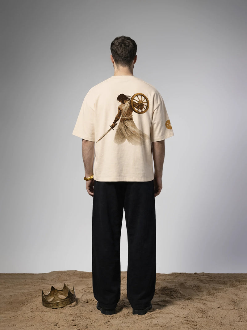The Dharamveer Unisex Off-White Oversized T-Shirt