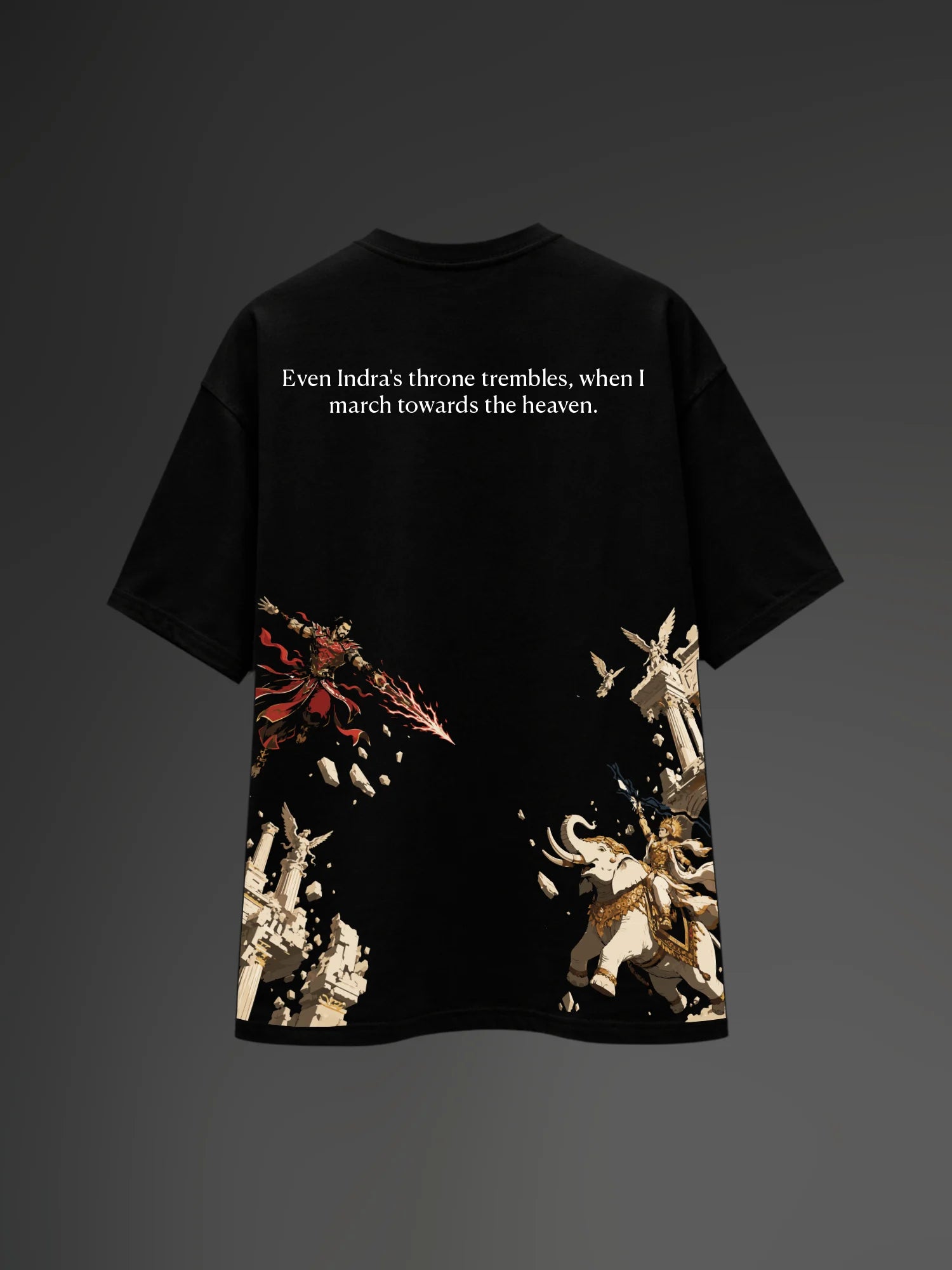 Indrajeet Unisex Black Oversized T-Shirt