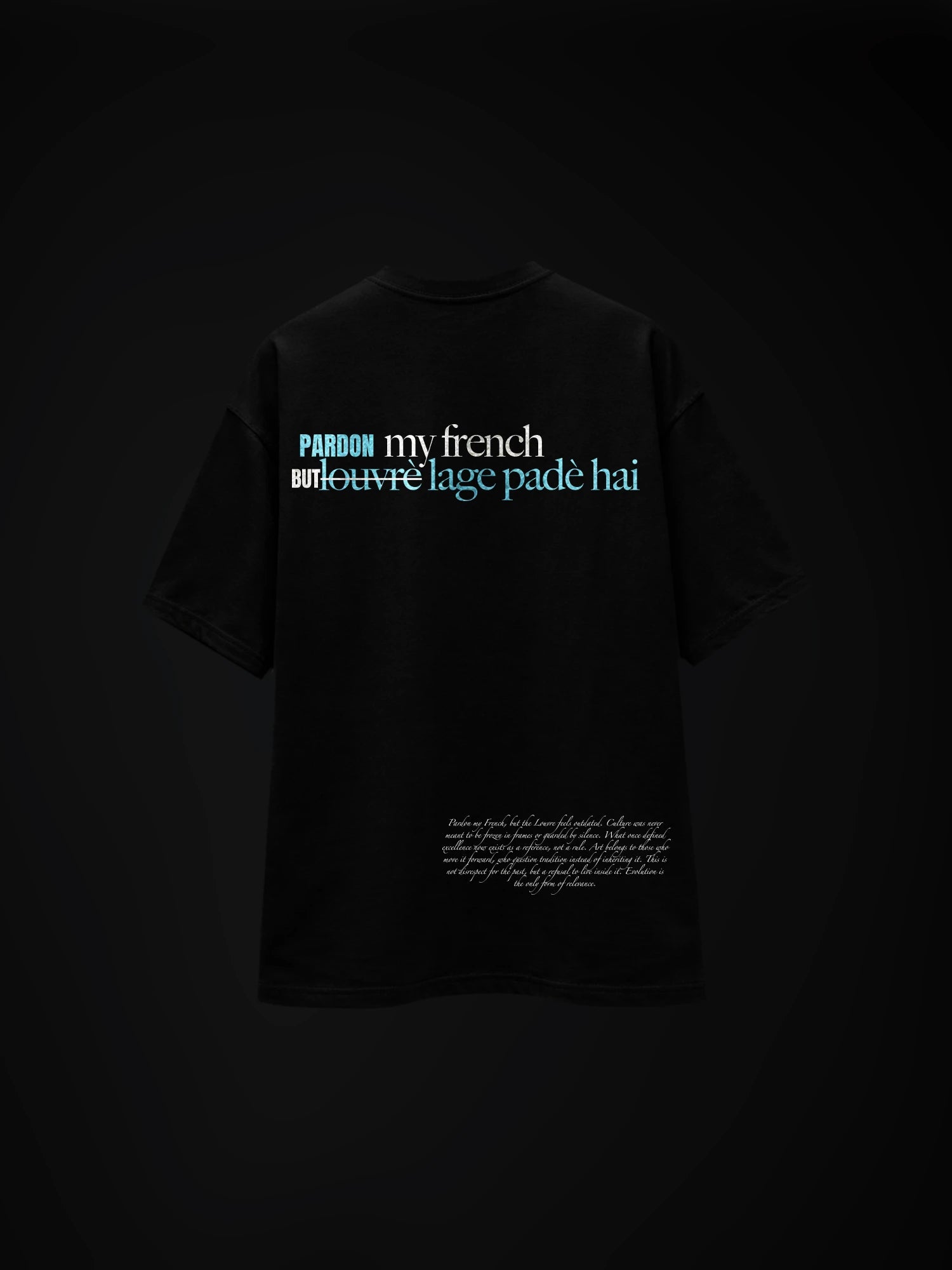 The Pardon Unisex Black Oversized Tshirt
