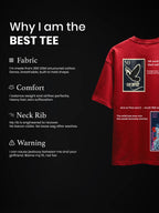 The Stamp Unisex Red Oversized T-Shirt