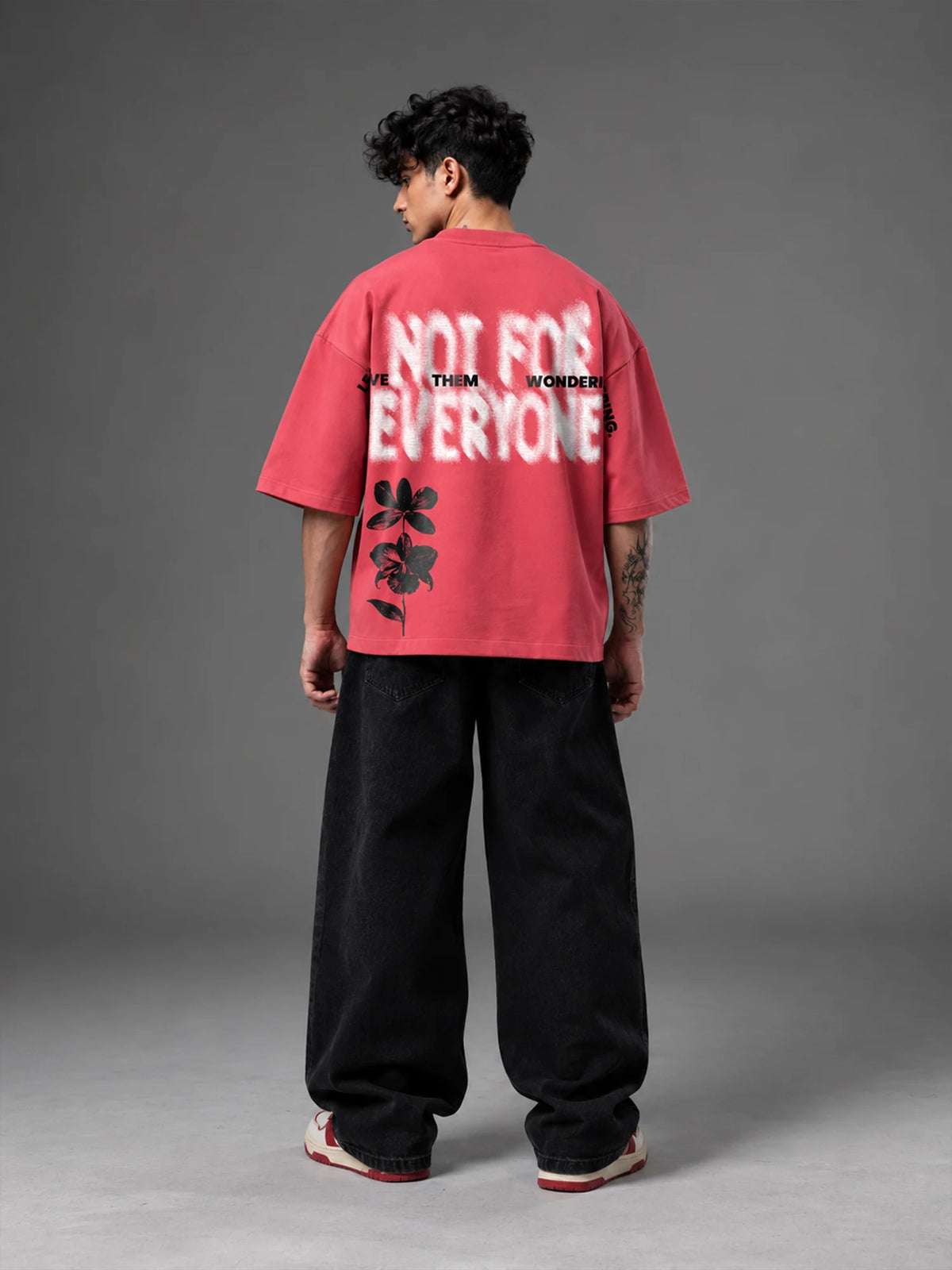 Ambiguous Unisex Pink Oversized T-Shirt