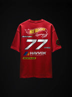 The Havvok Racing Unisex Red Oversized T-Shirt