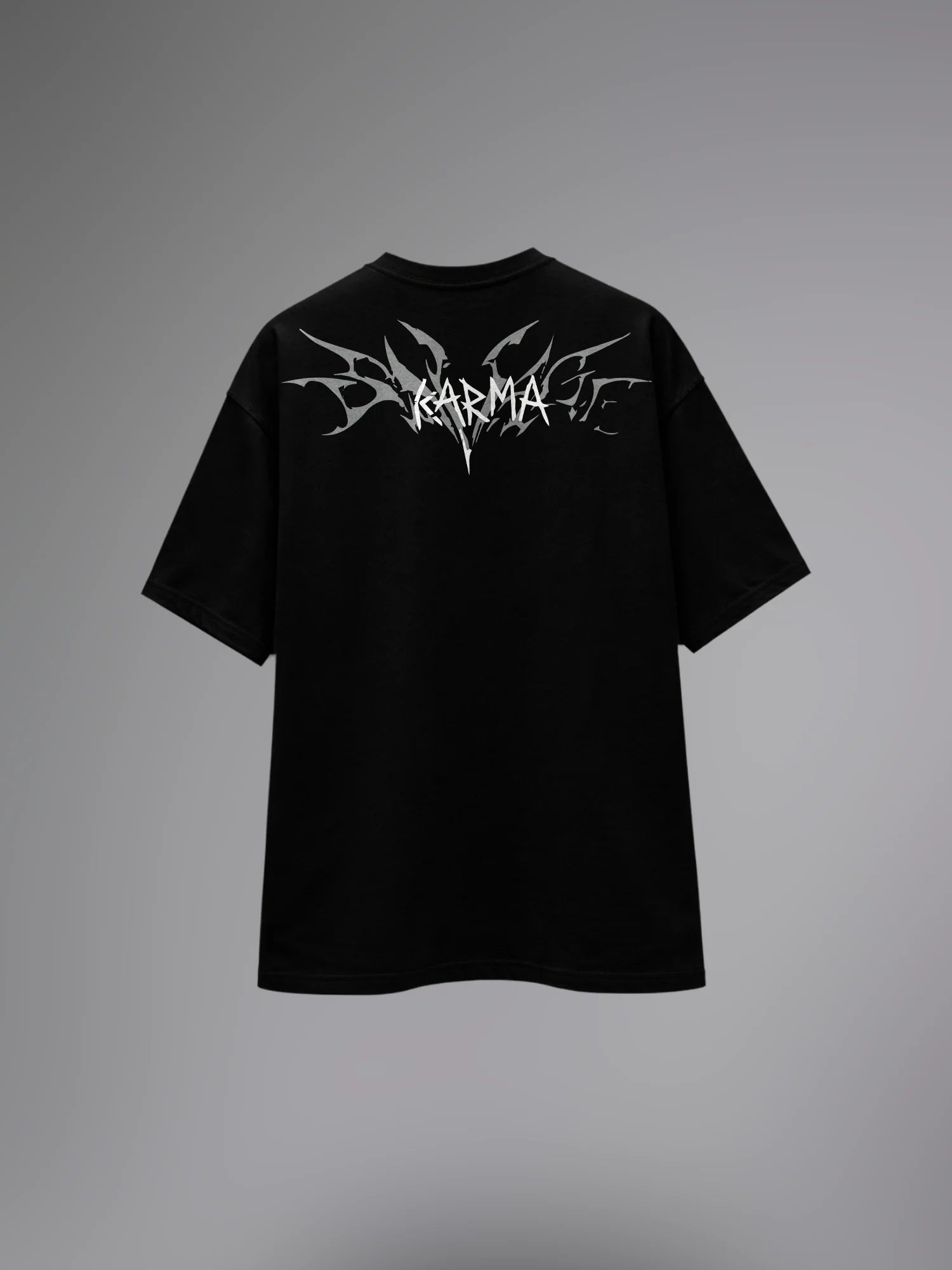 The Karma Unisex Black Oversized T-Shirt