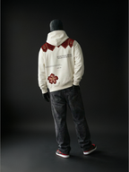 Astitva Unisex Off White Oversized Fit Fleece Hoodie