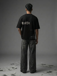 Eclipsed Dreams Unisex Black Oversized T-Shirt
