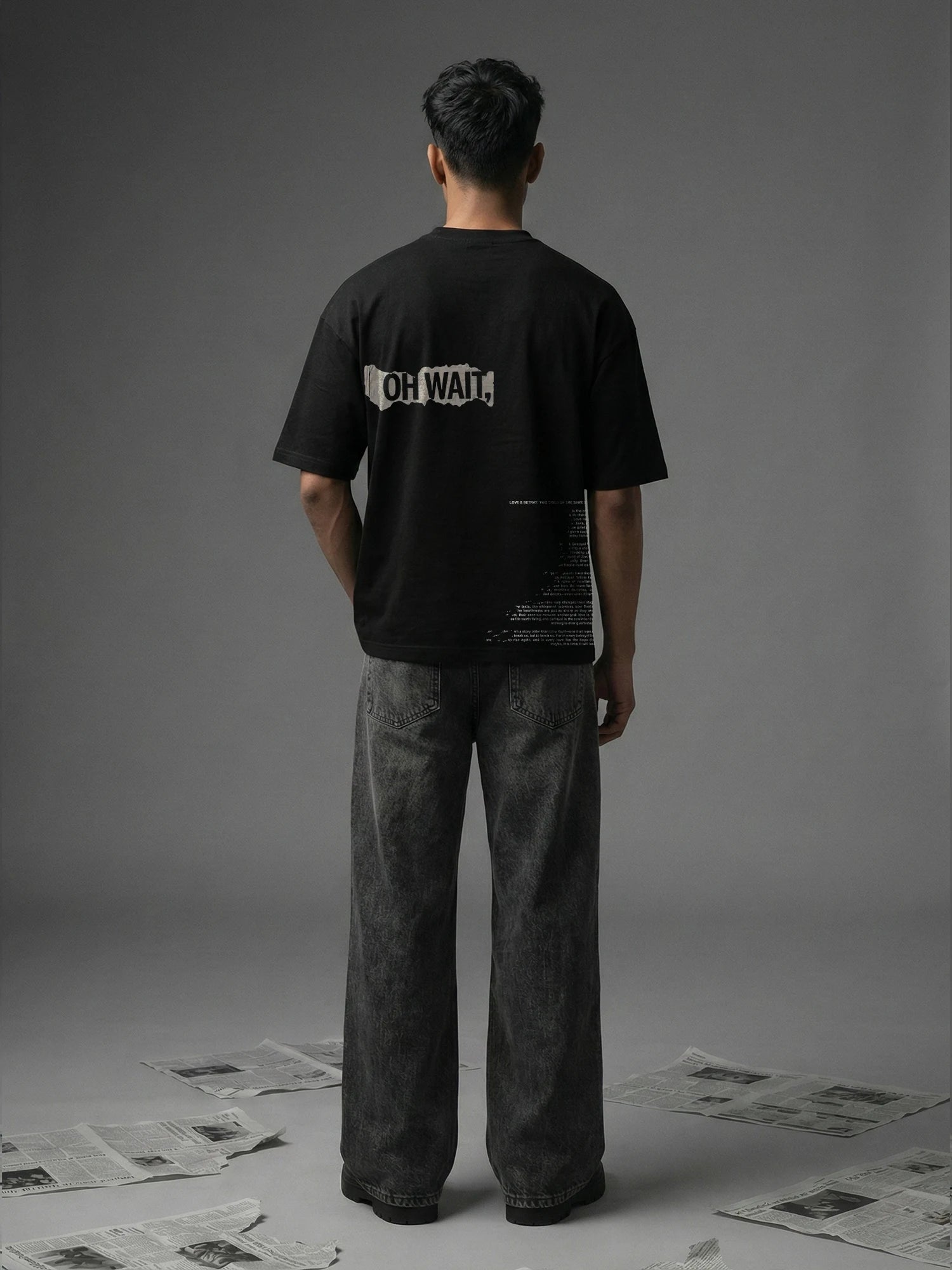 Eclipsed Dreams Unisex Black Oversized T-Shirt