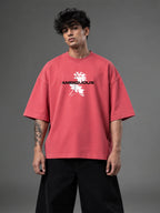 Ambiguous Unisex Pink Oversized T-Shirt