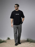 The Karma Unisex Black Oversized T-Shirt