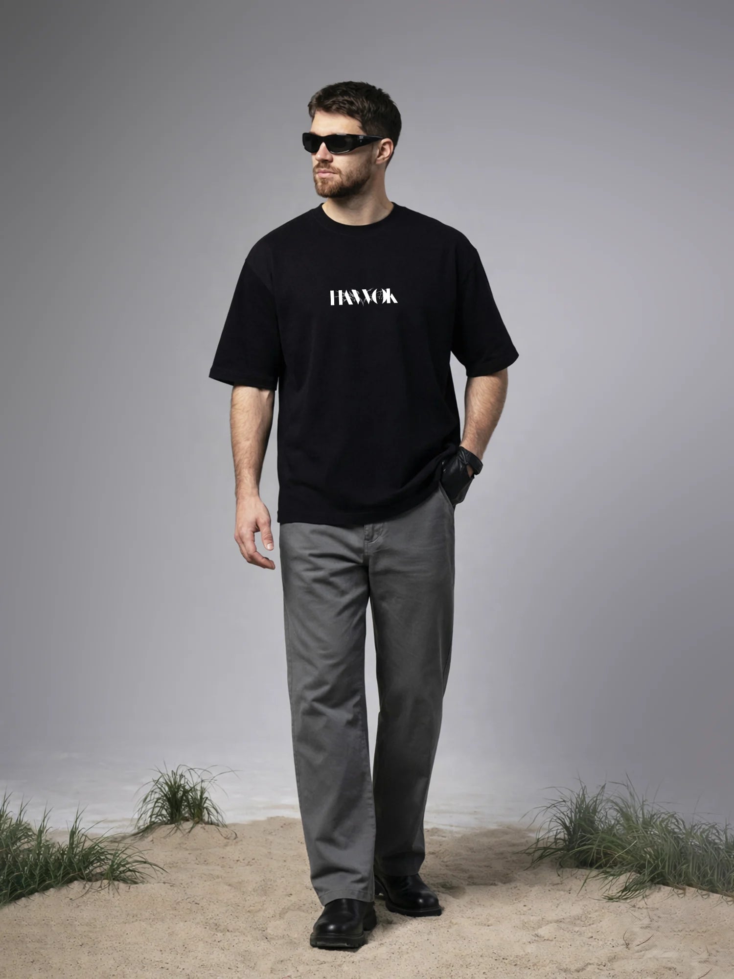 The Karma Unisex Black Oversized T-Shirt