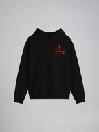 The Anugraha Unisex Black Oversized Fit Fleece Hoodie