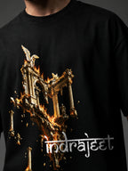 Indrajeet Unisex Black Oversized T-Shirt