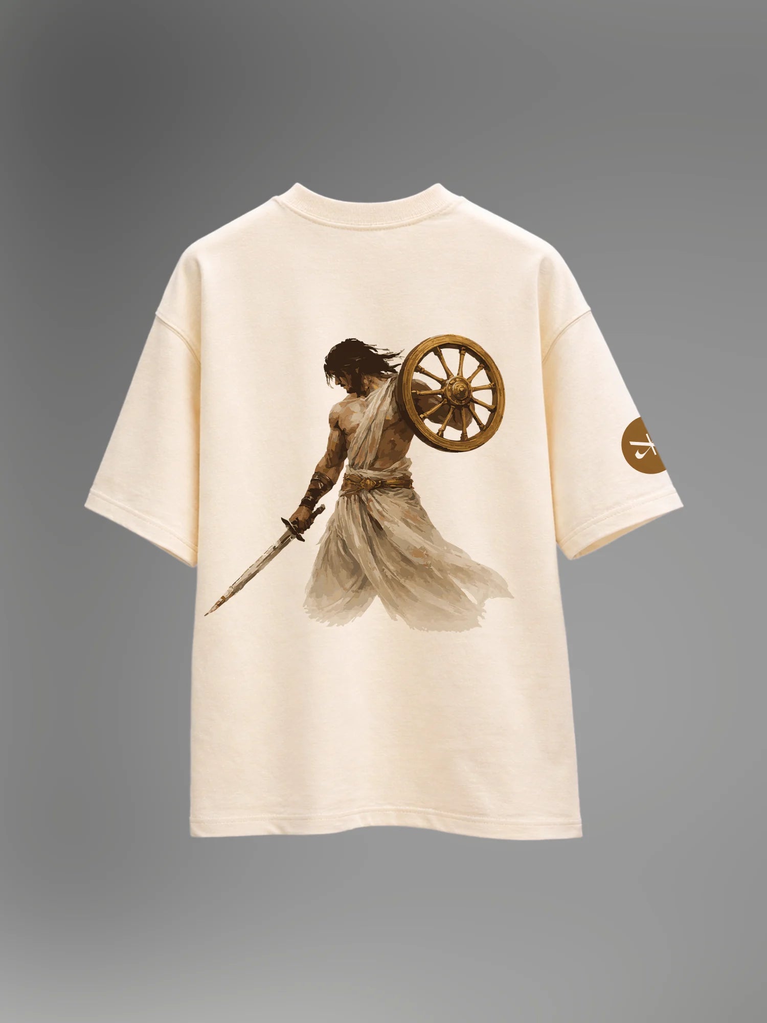 The Dharamveer Unisex Off-White Oversized T-Shirt
