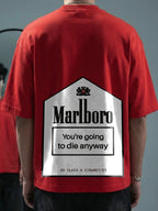 Marlboro Unisex Red Oversized T-Shirt