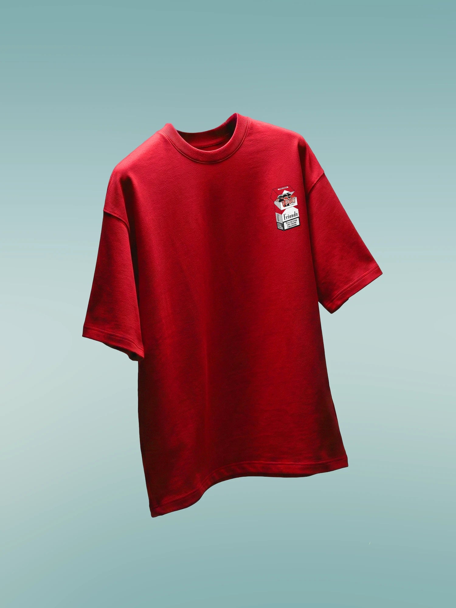 Marlboro Unisex Red Oversized T-Shirt