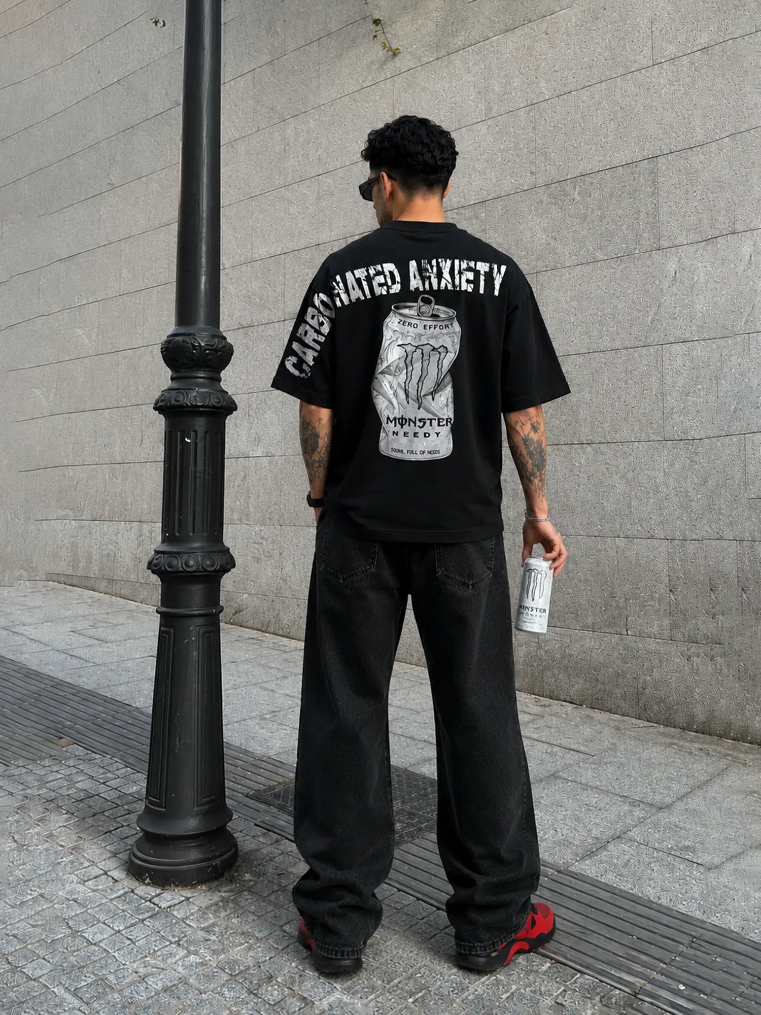 The Monster Energy Unisex Black Oversized Tshirt