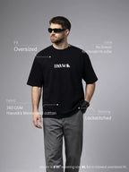 The Karma Unisex Black Oversized T-Shirt