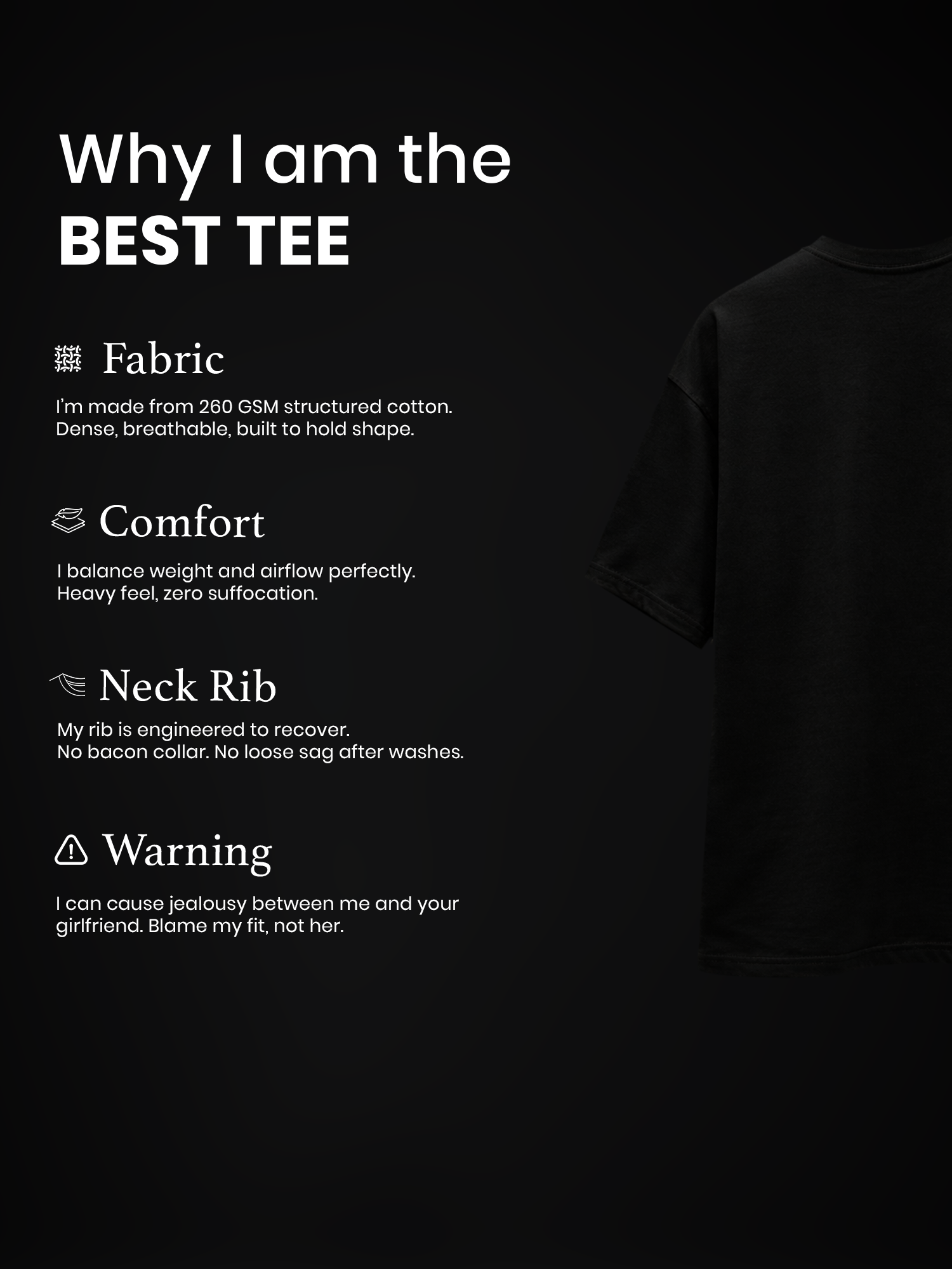 Classic Black Unisex Oversized T-Shirt